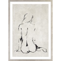 Obraz szkic siedzącej kobiety
