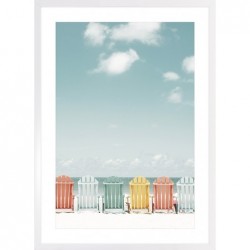 Obraz colorful beach chairs