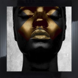 Obraz black woman golden face